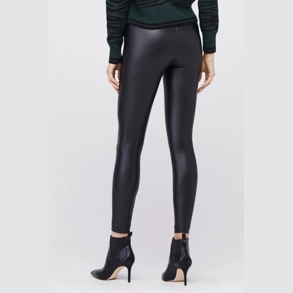 David Lerner Layla High Waist Faux Leather Legging Medium NEW Vegan - Picture 2 of 7
